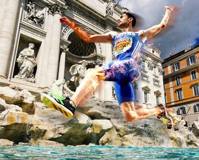 Ο Μίλτος Τεντόγλου «κάνει άλμα» πάνω από την… Fontana di Trevi - Απίθανο promo στη Ρώμη
