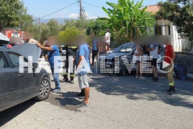 Σφοδρή σύγκρουση οχημάτων με έναν τραυματία στη Ζαχάρω (ΦΩΤΟ)