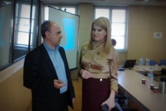 Συνάντηση του Γ. Αγγελόπουλου με την Θεοδώρα Τζάκρη