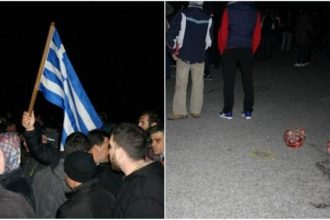 Εικόνες ντροπής στη Βέροια - Πέταξαν γουρουνοκεφαλές στους πρόσφυγες - Πρωτοστάτησε ιερέας - ΔΕΙΤΕ ΦΩΤΟΓΡΑΦΙΕΣ και ΒΙΝΤΕΟ