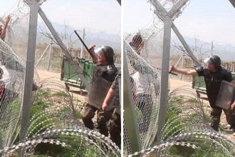 Ειδομένη: Σκοπιανός αστυνομικός χτυπάει με γκλομπ ανήλικο αγόρι ΒΙΝΤΕΟ