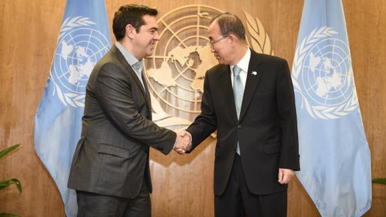 Συνάντηση Τσίπρα - Μπαν Κι Μουν στο Μαξίμου