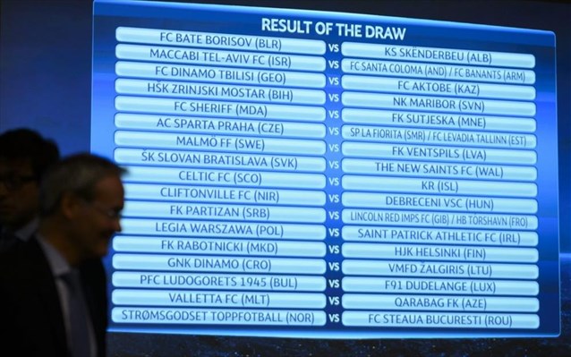 Κλήρωση για τον α΄ και β΄ προκριματικό γύρο στο Champions League