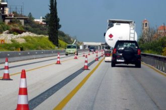 Ολιγοήμερος αποκλεισμός στη ΝΕΟ Κορίνθου-Πατρών στο ύψος του Δερβενίου