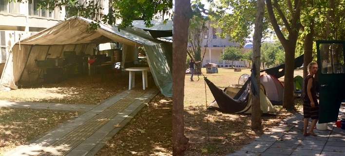 Κατασκήνωσαν κανονικά στο ΑΠΘ - Σκηνές και τροχόσπιτα παντού