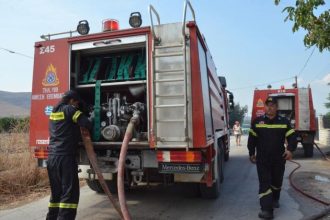 Σε εξέλιξη πυρκαγιά σε αποθήκη στον Ασπρόπυργο