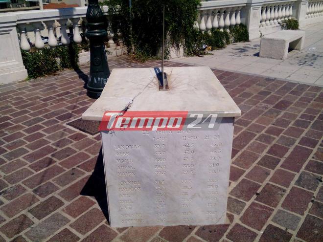 Πάτρα: Σπασμένο το Ηλιακό ρολόι στα Ψηλά Αλώνια - ΦΩΤΟΓΡΑΦΙΕΣ