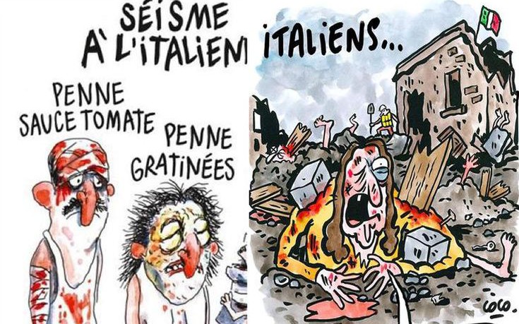 Ιταλία: Ο Δήμος του σεισμόπληκτου Αματρίτσε μηνύει το Charlie Hebdo
