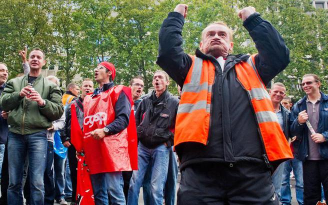 Μπλακ άουτ από την απεργία των συνδικάτων στο Βέλγιο