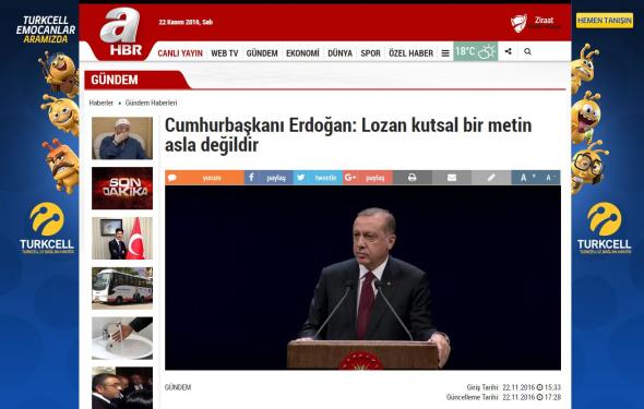 Νέα πρόκληση Ερντογάν: Η Λωζάννη δεν είναι ένα ιερό κείμενο και μπορεί να συζητηθεί