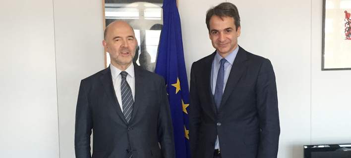 Μητσοτάκης: Παρουσίασε το σχέδιο της ΝΔ για έξοδο από την κρίση σε Μοσκοβισί, Ντρομπρόφσκις, Τίμερμανς