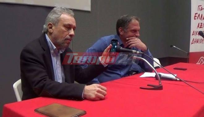 Κίνημα Αχαΐας: Σφοδρή επίθεση Ελενόπουλου στην Κυβέρνηση - Ομιλία Παπανδρέου σε ανοικτή ακρόαση μέσω κινητού! ΦΩΤΟ