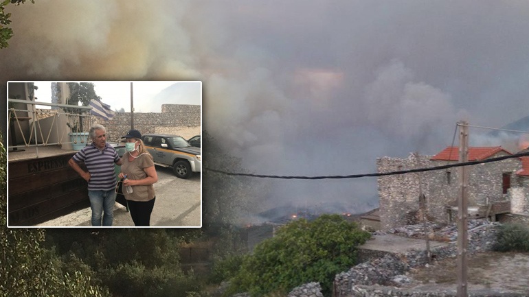 Πύρινη κόλαση στη Μάνη