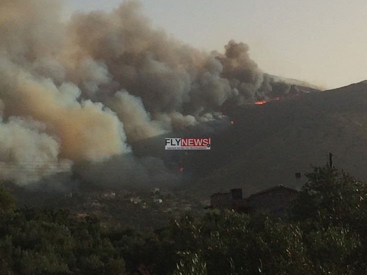 Μαίνεται η φωτιά στη Μάνη που έκαψε σπίτια - ΒΙΝΤΕΟ