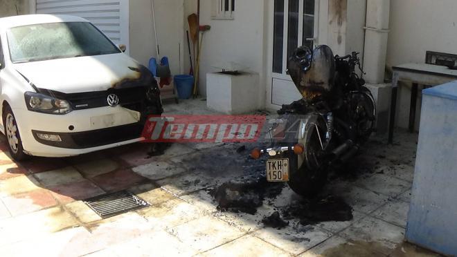 Πάτρα: Απανωτοί εμπρησμοί Ι.Χ. και δικύκλων- ΦΩΤΟ