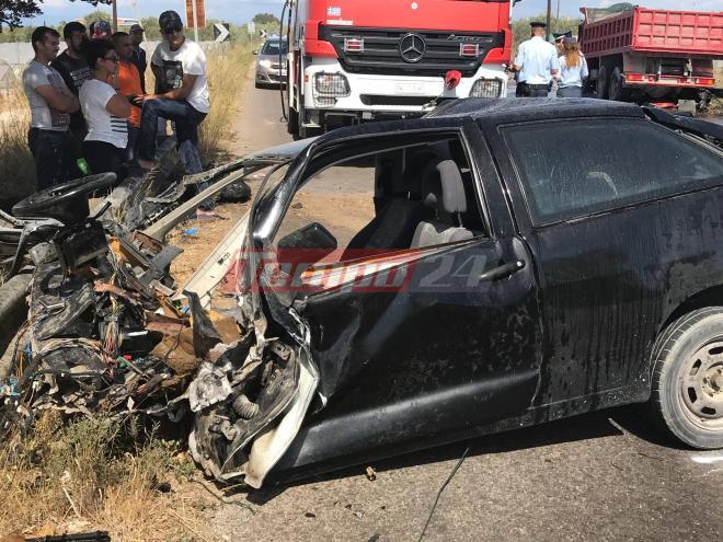 Πατρών - Πύργου: Πως έγινε το θανατηφόρο τροχαίο με δύο νεκρούς - ΦΩΤΟ