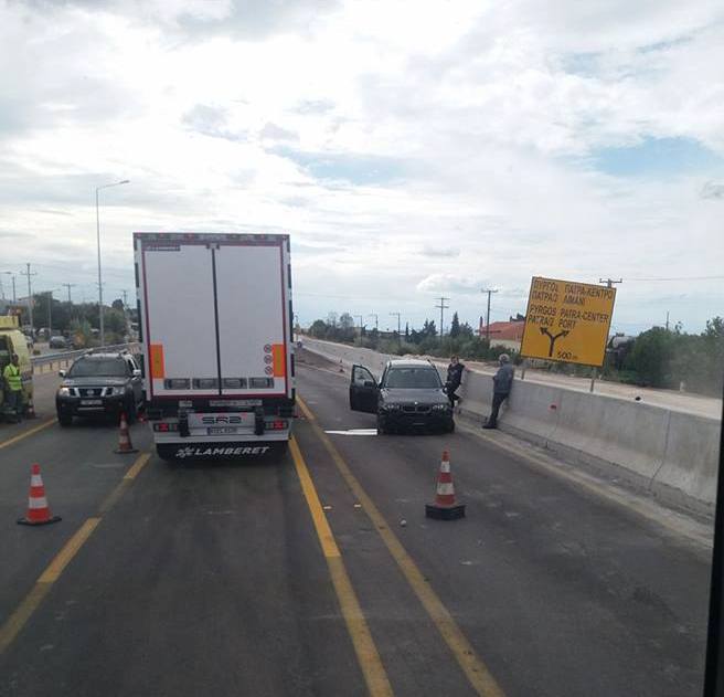 Πατρών - Κορίνθου: Τροχαίο στο ύψος του Ρίου - ΦΩΤΟ