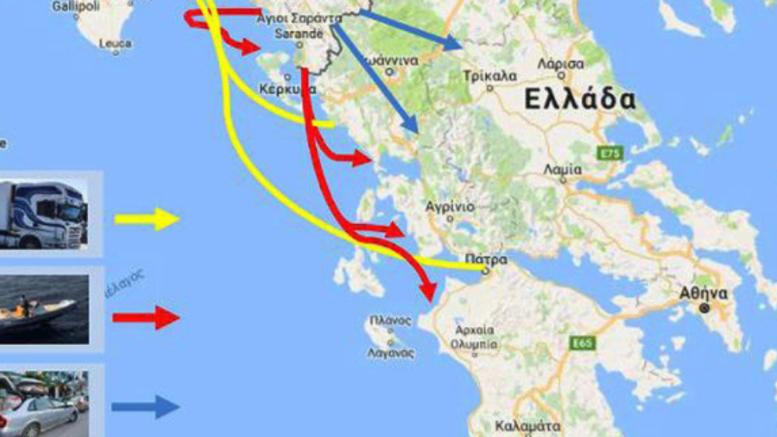 H Δυτική Ελλάδα σταυροδρόμι στη διακίνηση σκληρών και όχι μονό ναρκωτικών - Ο χάρτης των διαδρομών και οι σπείρες