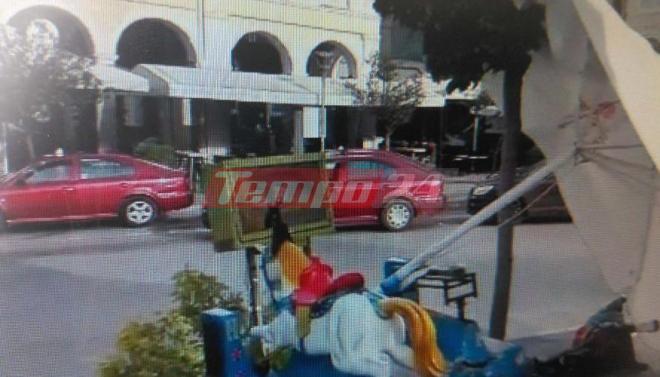 Πάτρα - ΑΠΙΣΤΕΥΤΟ: Αυτοκίνητο "καβάλησε" την πλατεία Γεωργίου - Έπεσε πάνω σε περίπτερο και παιδικό αλογάκι! ΒΙΝΤΕΟ και ΦΩΤΟ