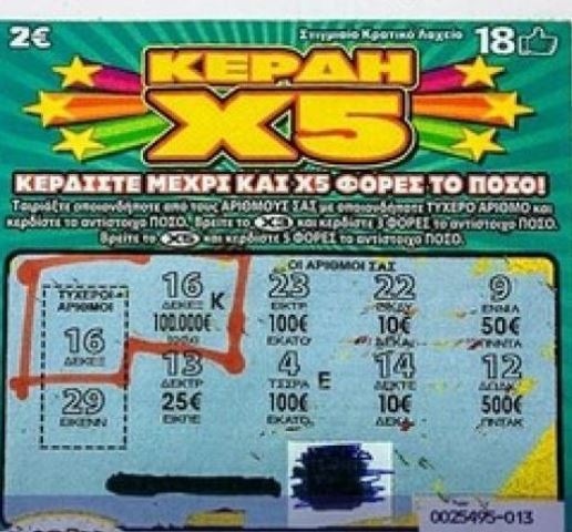 Πάτρα: Έξυσε ένα ΣΚΡΑΤΣ και έκανε την τύχη του