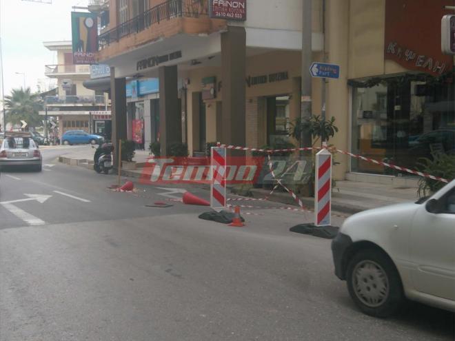 Πάτρα: Τρύπησε ο νέος ασφαλτοτάπητας στην Κορίνθου - ΦΩΤΟ