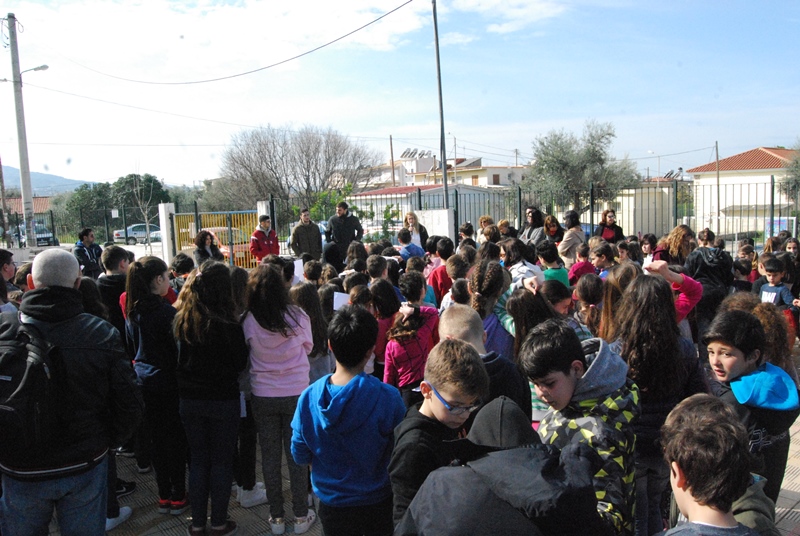 Το 45ο Δημοτικό Σχολείο στο Μπεγουλάκι, υποδέχθηκε τον "Απόλλωνα" - ΦΩΤΟ