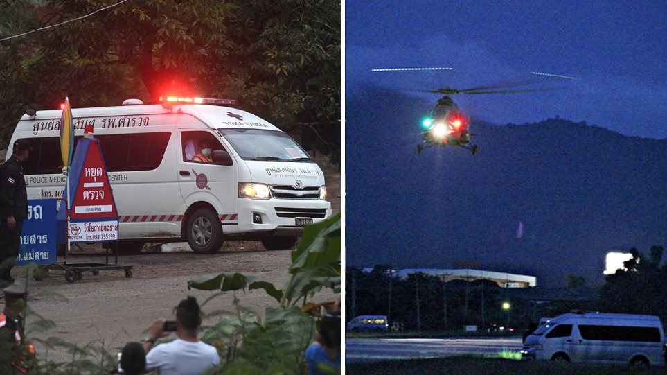 ΑΠΕΥΘΕΙΑΣ ΕΙΚΟΝΑ - Ταϊλάνδη: Διακοπή της επιχείρησης απεγκλωβισμού - Τελείωσε το οξυγόνο μετά τη διάσωση 4 αγοριών