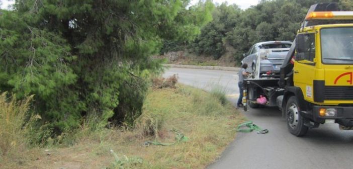 Λευκάδα: Εκτροπή αυτοκινήτου στο δρόμο προς Τσουκαλάδες