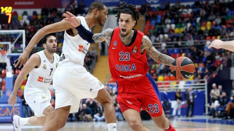 Νίκησε (82-78) και προσπέρασε τη Ρεάλ η ΤΣΣΚΑ Μόσχας