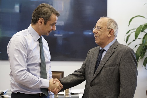 Συνάντηση Κυριάκου Μητσοτάκη με τον Νίκο Παπαδημάτο
