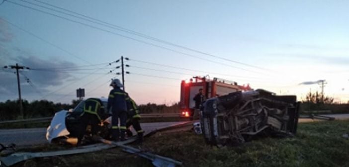 Τροχαίο στο Μεσολόγγι με δύο τραυματίες