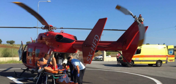 Με επιτυχία η πρώτη αεροδιακομιδή του ΕΚΑΒ από τη βάση στο Άκτιο