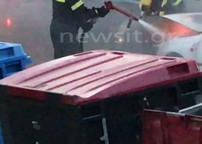 Φωτιά σε αμάξι και τρόμος στο Περιστέρι! - ΒΙΝΤΕΟ