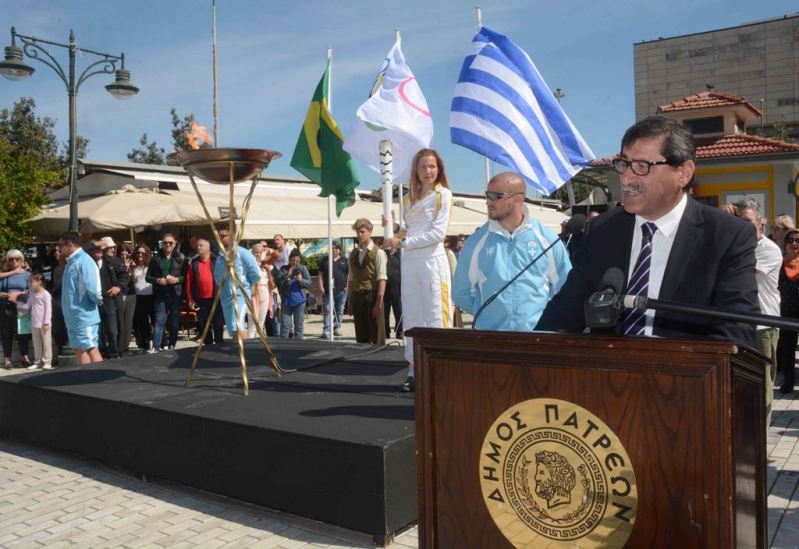 Επιστολή Πελετίδη για την εξαίρεση της Πάτρας από τη διαδρομή της Ολυμπιακής Φλόγας