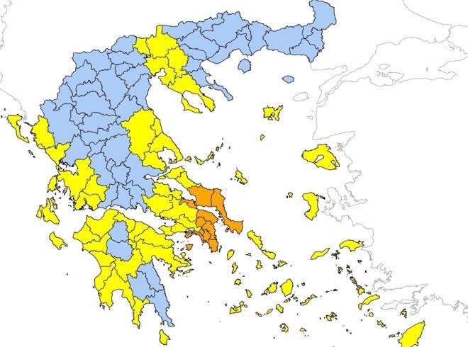 Yψηλός κίνδυνος πυρκαγιάς την Κυριακή σε όλη τη Δυτική Ελλάδα