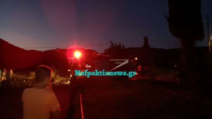 Ακόμη μια πυρκαγιά στο Τρίκορφο Ναυπακτίας BINTEO
