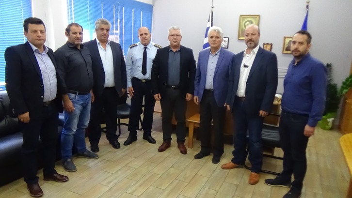 Εθιμοτυπική επίσκεψη του Δημάρχου Δυτικής Αχαΐας στη Διεύθυνση Αστυνομίας Αχαΐας