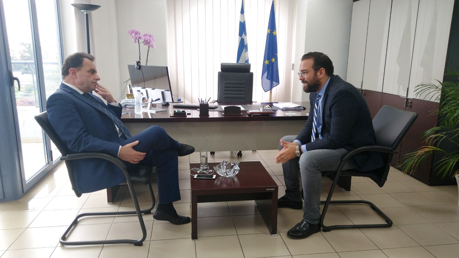 Συνάντηση του Περιφερειάρχη Δυτικής Ελλάδας, Ν. Φαρμάκη με τον Υφυπουργό Ψηφιακής Διακυβέρνησης, Γ. Γεωργαντά