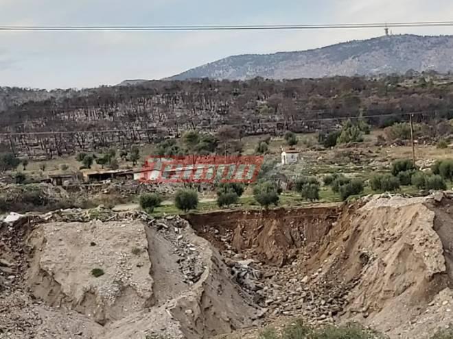 Τεράστιες οι καταστροφές στην εθνική οδό - Τι προκάλεσε την κατολίσθηση ΦΩΤΟ