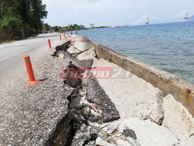 Πάτρα: Κηρύχθηκαν σε κατάσταση έκτακτης ανάγκης οι παραλιακοί δρόμοι - Ξεκινούν άμεσα εργασίες αποκατάστασης