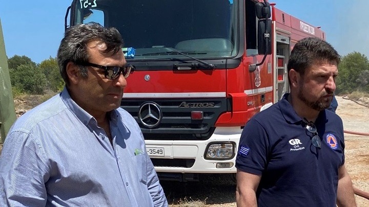 Κλιμάκιο της Διεύθυνσης Αντιμετώπισης Εγκλημάτων Εμπρησμού στο Λαύριο