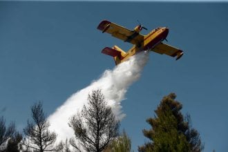 Τραγανό Ηλείας: Καλύτερη η εικόνα της πυρκαγιάς (ΦΩΤΟ)