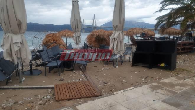 Πάτρα: "Σήκωσε" το Ρίο ο "Ιανός" - Μεγάλες ζημιές στην παραλιακή (ΦΩΤΟ & ΒΙΝΤΕΟ)