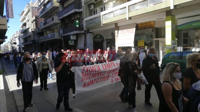 Απεργιακή πορεία στο κέντρο της Πάτρας - Έβγαλαν και τα απορριμματοφόρα στους δρόμους - ΦΩΤΟ και ΒΙΝΤΕΟ