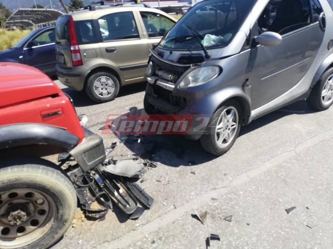 Τροχαίο στην Πατρών Κλάους - Μία γυναίκα τραυματίστηκε (ΦΩΤΟ)