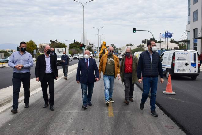 Αυτοψία Φαρμάκη στα έργα ανάπλασης της βόρειας εισόδου της Πάτρας