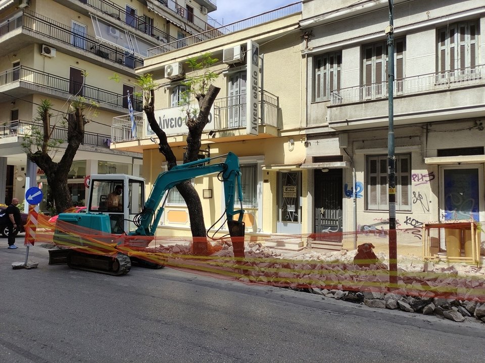 Πάτρα: Αλλάζει όψη η οδός Κωνσταντινουπόλεως - Ξεκίνησε το έργο ανάπλασης