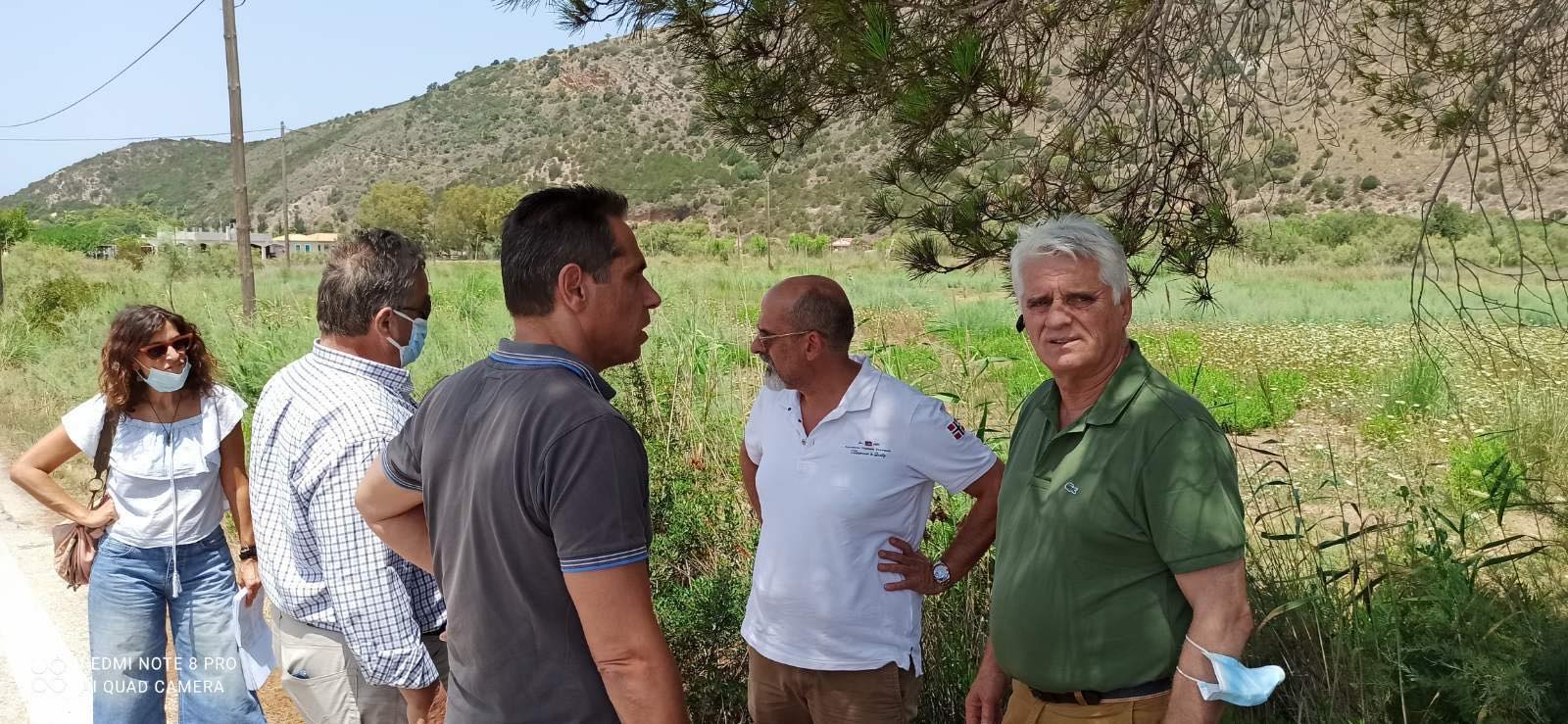 Γέφυρα Καλογριάς: Μπονάνος και Μυλωνάς με τον εργολάβο στο σημείο όπου ξεκινούν οι εργασίες - ΦΩΤΟ