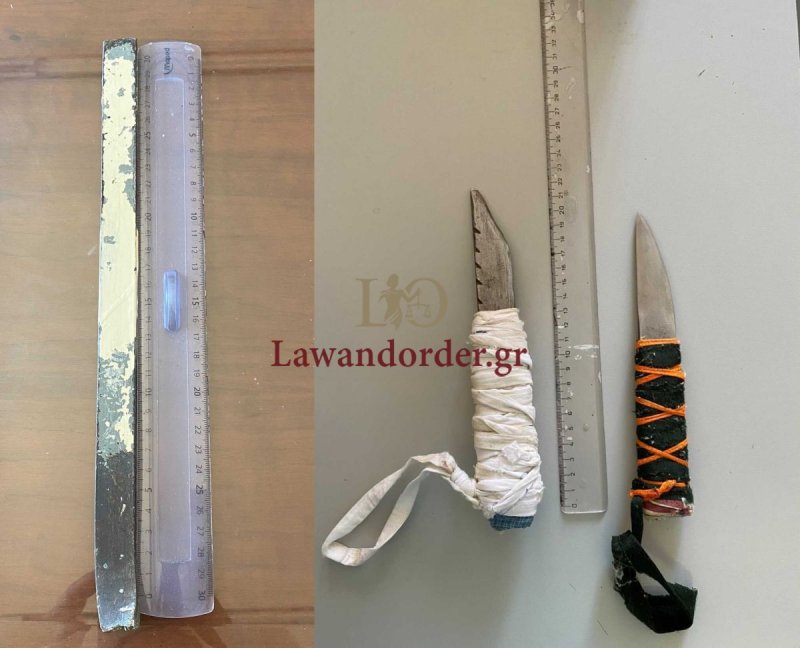 Πάτρα: Μαχαίρια μέσα στις φυλακές - Δείτε τι εντόπισαν οι έλεγχοι των σωφρωνιστικών υπαλλήλων στα κελιά