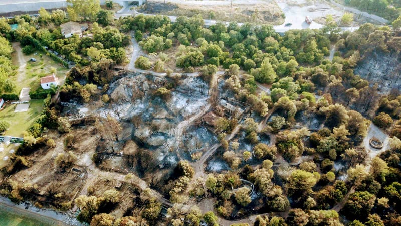 Αιγιάλεια: Στάχτες και καμένη γη - Συγκλονίζει η εικόνα της περιοχής από ψηλά (ΦΩΤΟ - ΒΙΝΤΕΟ)